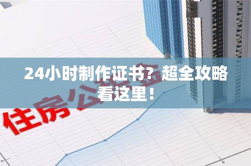 上栗24小时制作证书？超全攻略看这里！